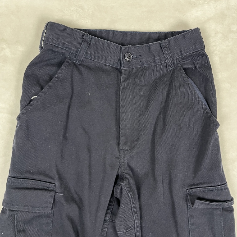 J Galt Cargo Pants Womens Small Navy Blue Twill Relaxed Straight Utility Pockets - Picture 2 of 10